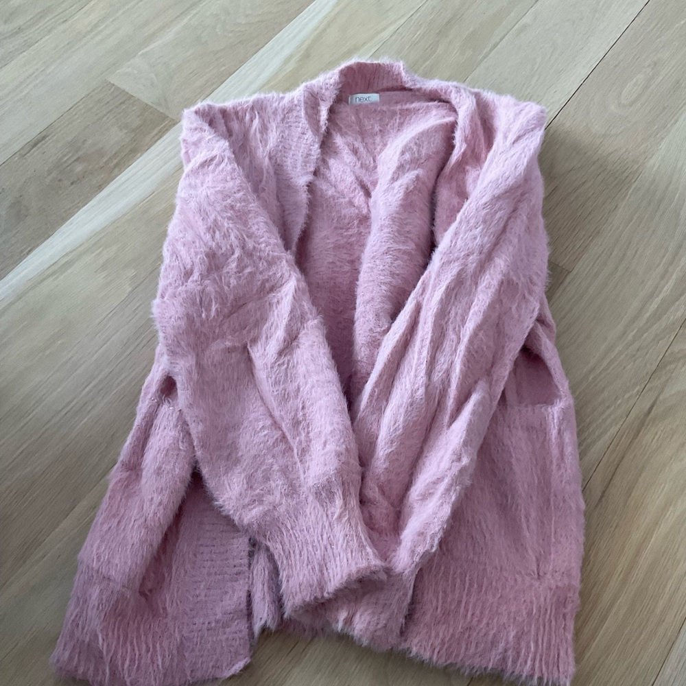 Cozy Pink Fuzzy Cardigan